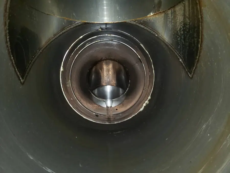 Kitchen exhaust duct after cleaning