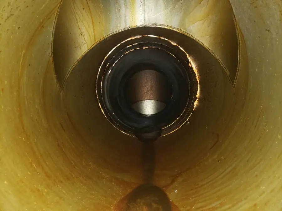 Kitchen exhaust duct before cleaning