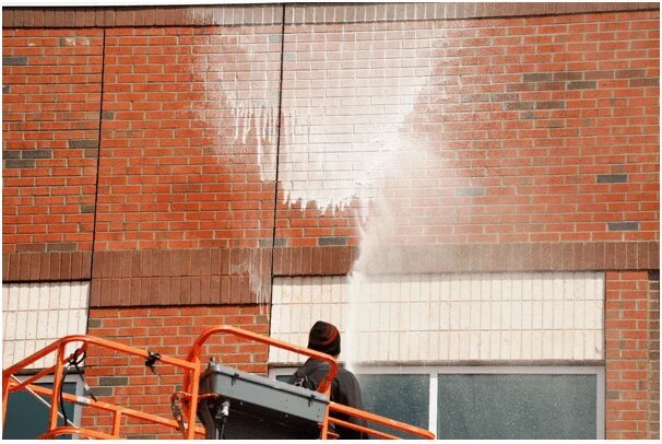 Exterior Commercial Building Cleaning Northern IL