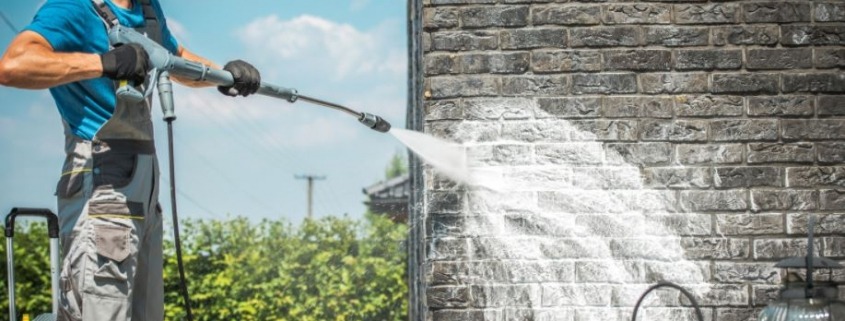 Storefront pressure Washing